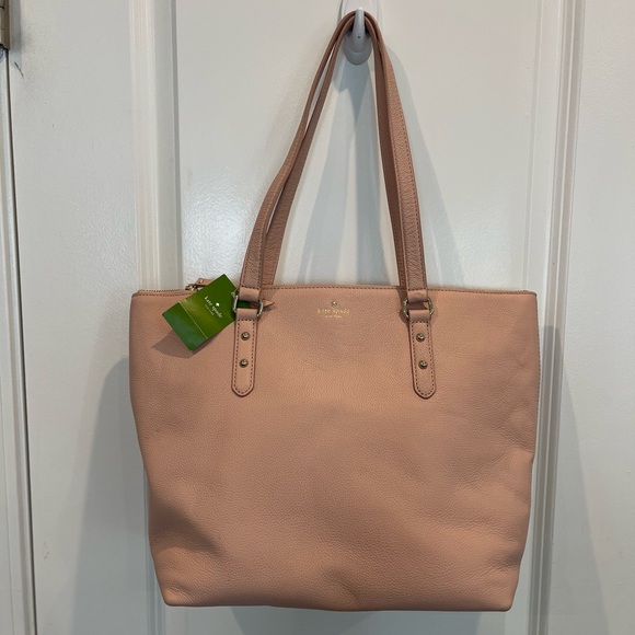 Kate Spade Larchmont Avenue Penny Pink Pebble Leather Tote Bag Purse NWT ♠️ - Picture 5 of 12